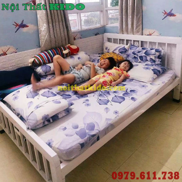 Giường sắt 80cm x 2m