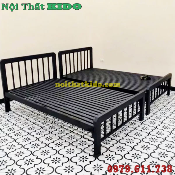 Giường sắt 80cm x 2m