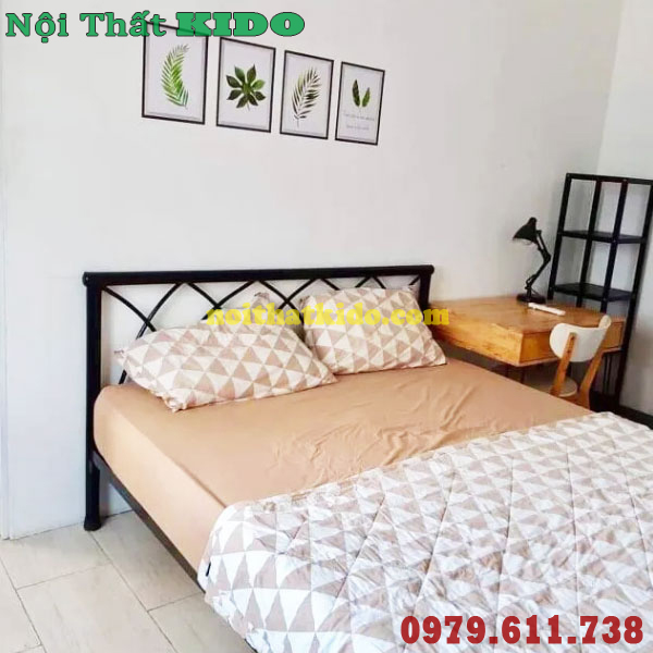 Giường sắt 80cm x 2m