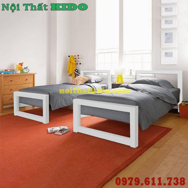 Giường sắt 1m x 2m