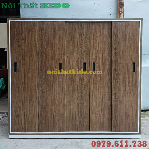 Tủ nhựa 5 cánh cửa lùa hiện đại