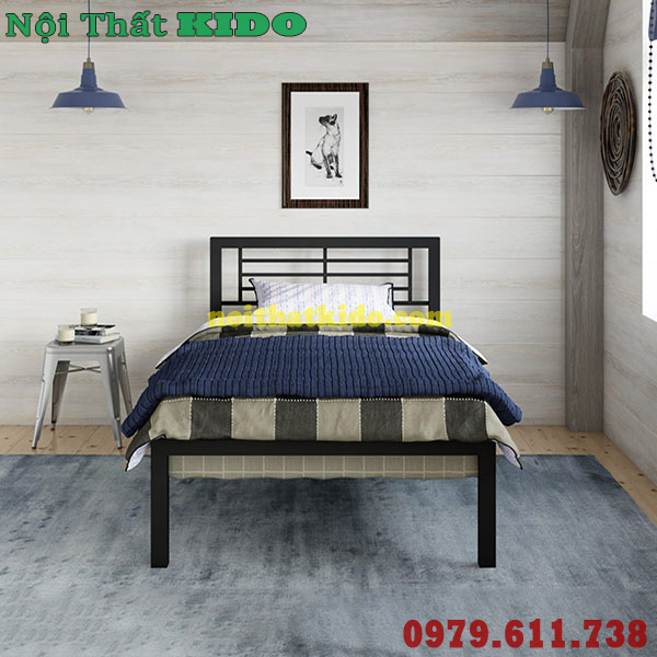 Giường sắt 1m x 2m