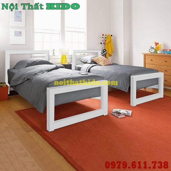 Giường sắt 80cm x 2m