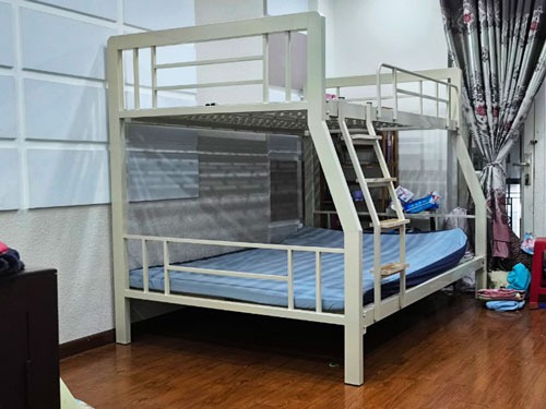 Giường sắt Đà Lạt và giường tầng sắt Buôn Mê Thuộc phục vụ cho homestay, khách sạn, phòng trọ