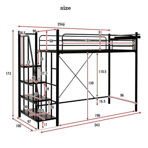 Giường sắt 1 tầng