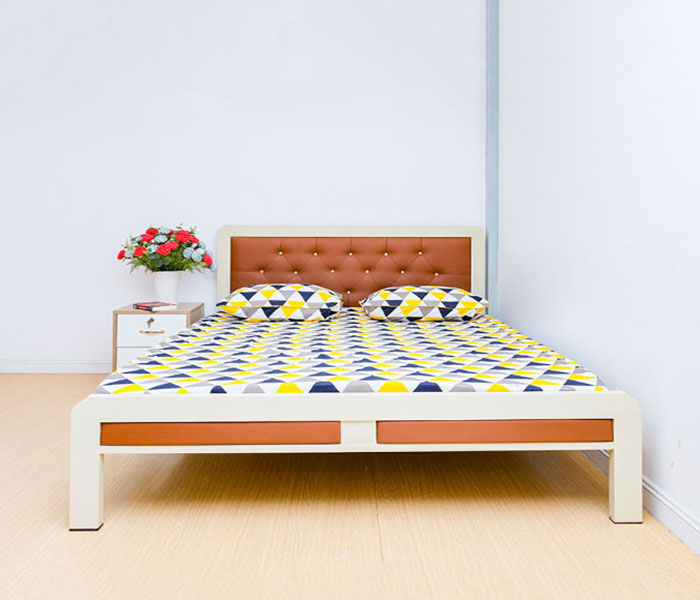 Mẫu giường sắt bọc nệm sản xuất tại kido