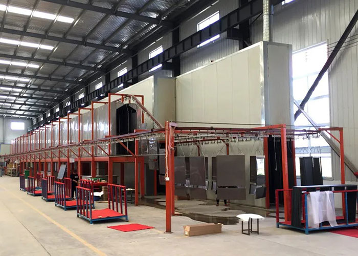 Khu vực sơn tĩnh điện giường sắt Kido