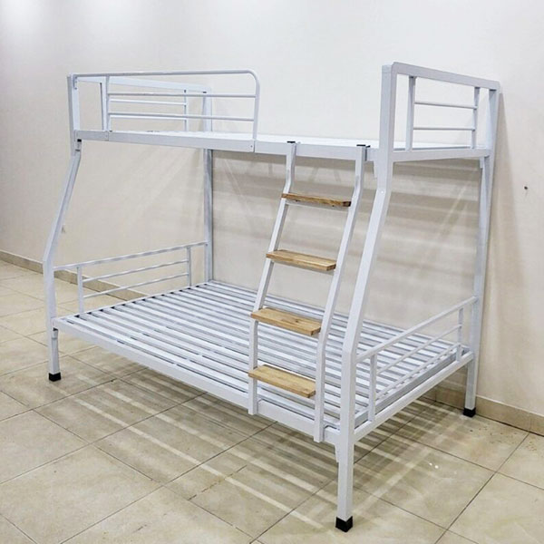 Giường sắt 2 tầng dưới 1m6 x trên 1m