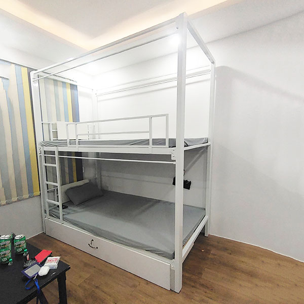 Giường tầng sắt hộp có ngăn kéo