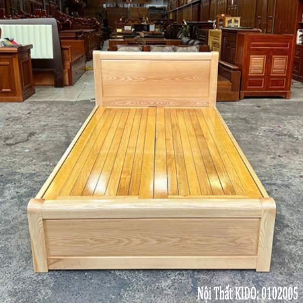 Giường đơn gỗ sồi phong cách hiện đại – Vạt phản
