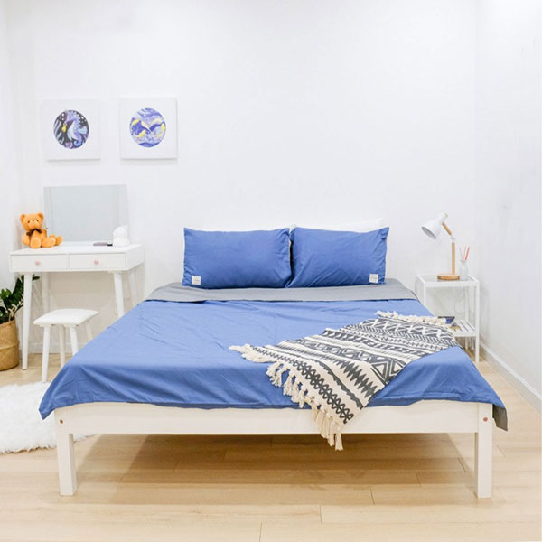 Ứng dụng giường gỗ không đầu cho không gian sống