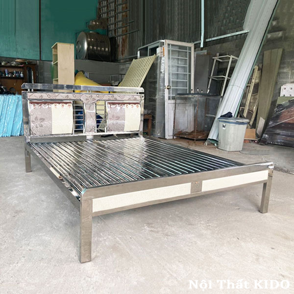 Giường inox 2m