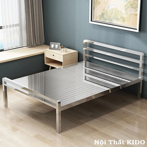 Giường inox đơn