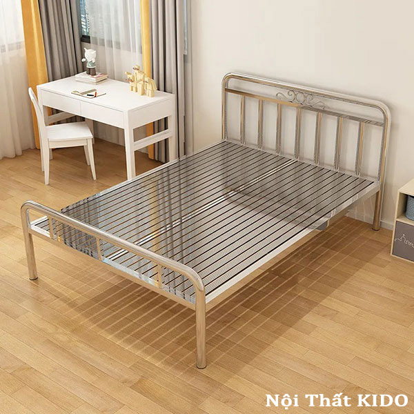 Giường inox khác gì so với giường gỗ công nghiệp?