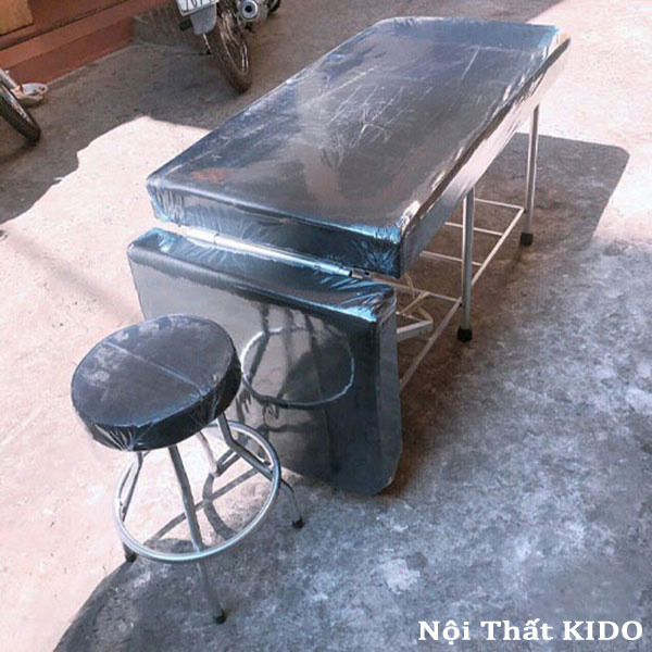 Giường inox spa