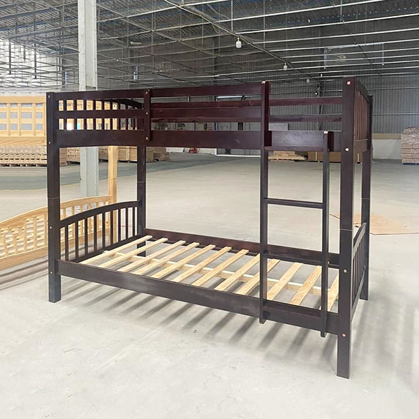 Giường tầng gỗ người lớn 1m x 2m màu nâu