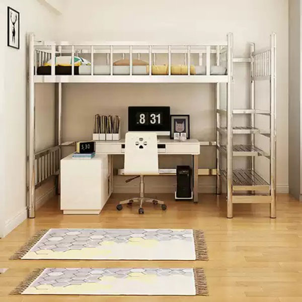 Giường tầng inox có bàn học