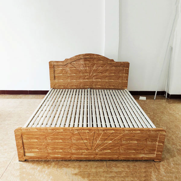 Giường sắt giả gỗ giá rẻ