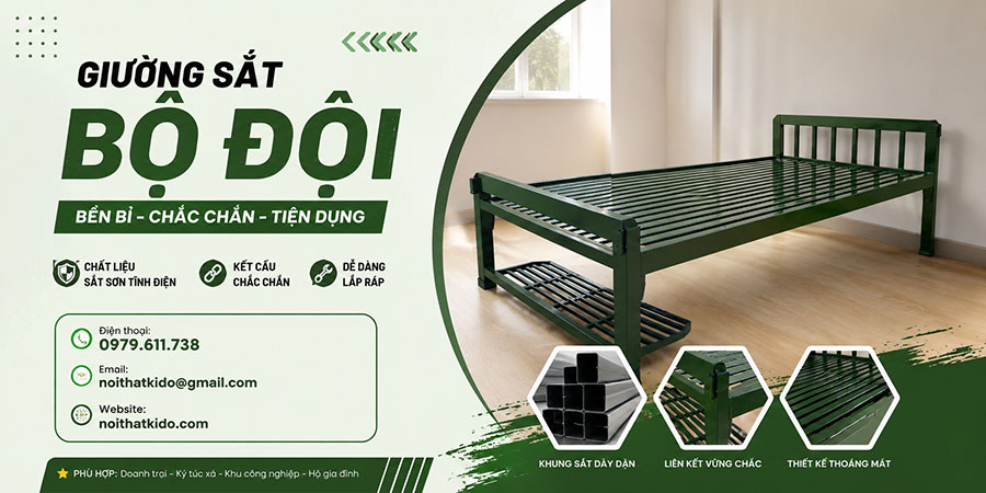 Giường sắt bộ đội