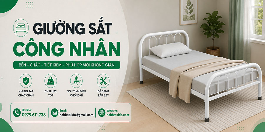 Giường sắt công nhân