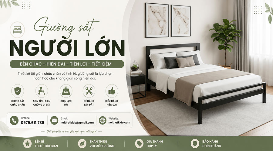 Giường sắt người lớn