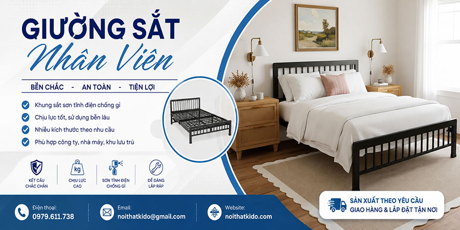 Giường sắt nhân viên