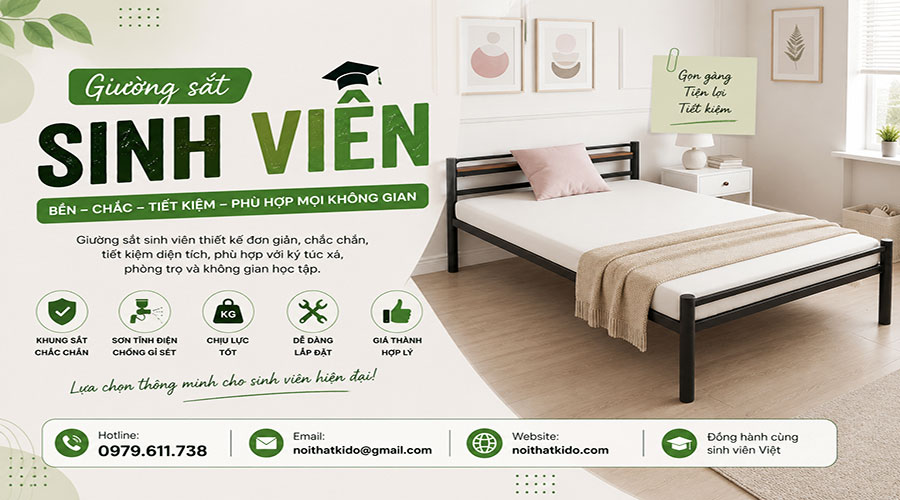 Giường sắt sinh viên