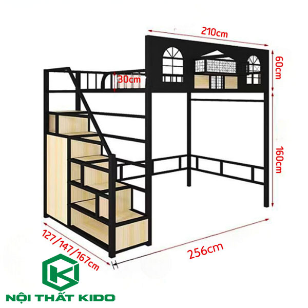 Giường sắt 1 tầng Enzo