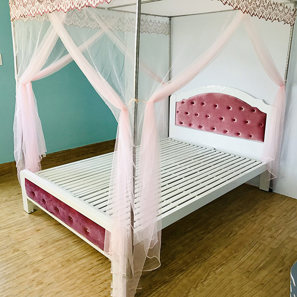 Giường sắt bọc nệm Dakiten