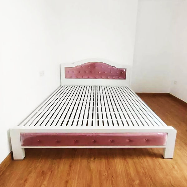 Giường sắt bọc nệm Dakiten