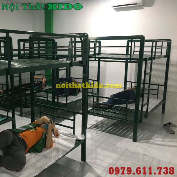 Giường sắt 2 tầng quân đội