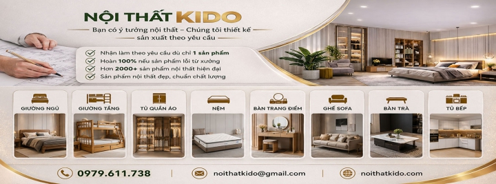 KIDO nhận sản xuất nội thất theo yêu cầu dù 1 sản phẩm